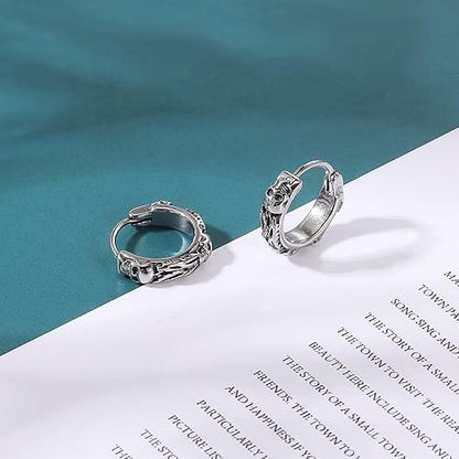 GHOSTFURY HOOPS - Titanium Steel Hoop Earrings for Men & Boys (2 Pcs) - THE MEN THING