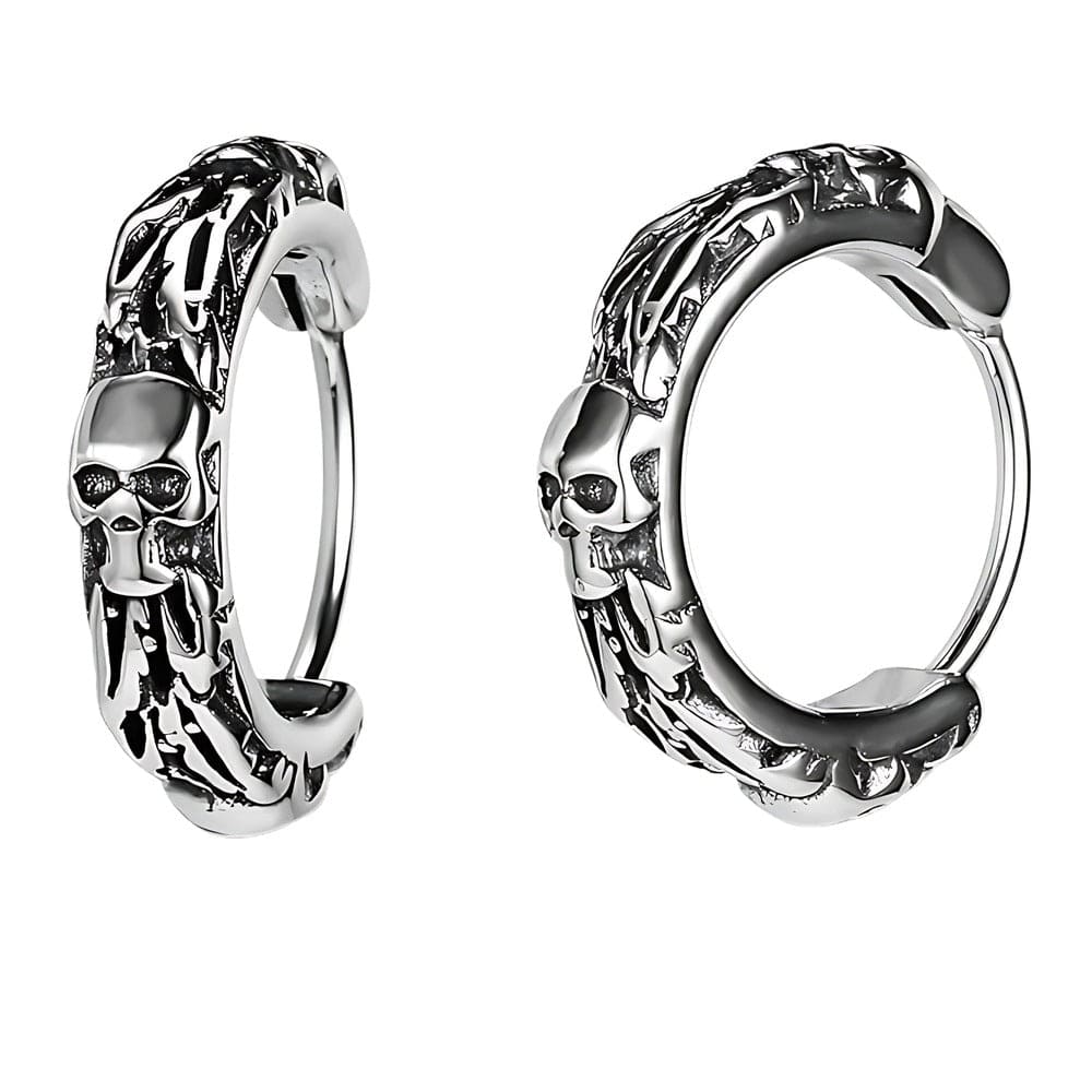 GHOSTFURY HOOPS - Titanium Steel Hoop Earrings for Men & Boys (2 Pcs) - THE MEN THING