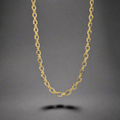 GLEAM GOLD LINK - 5.5mm Pure Stainless Steel Chain 16 inch for Men & Boys - THE MEN THING