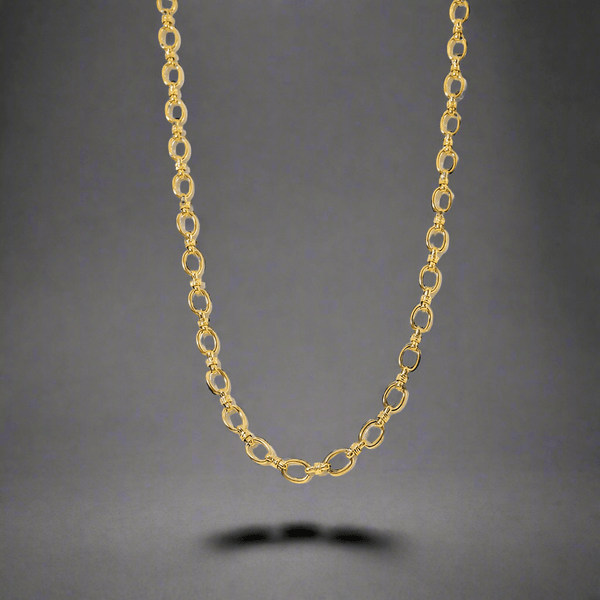 GLEAM GOLD LINK - 5.5mm Pure Stainless Steel Chain 16 inch for Men & Boys