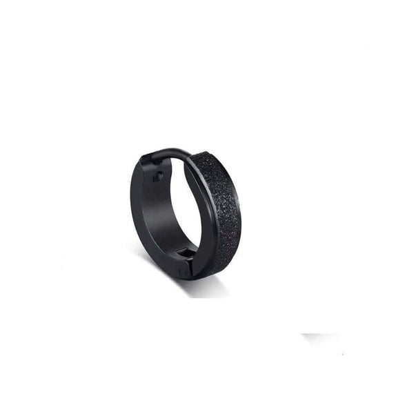 GLITTER LOOP - Pure Titanium Steel Hoop Ear Earrings for Men & Boys (2 Pcs)