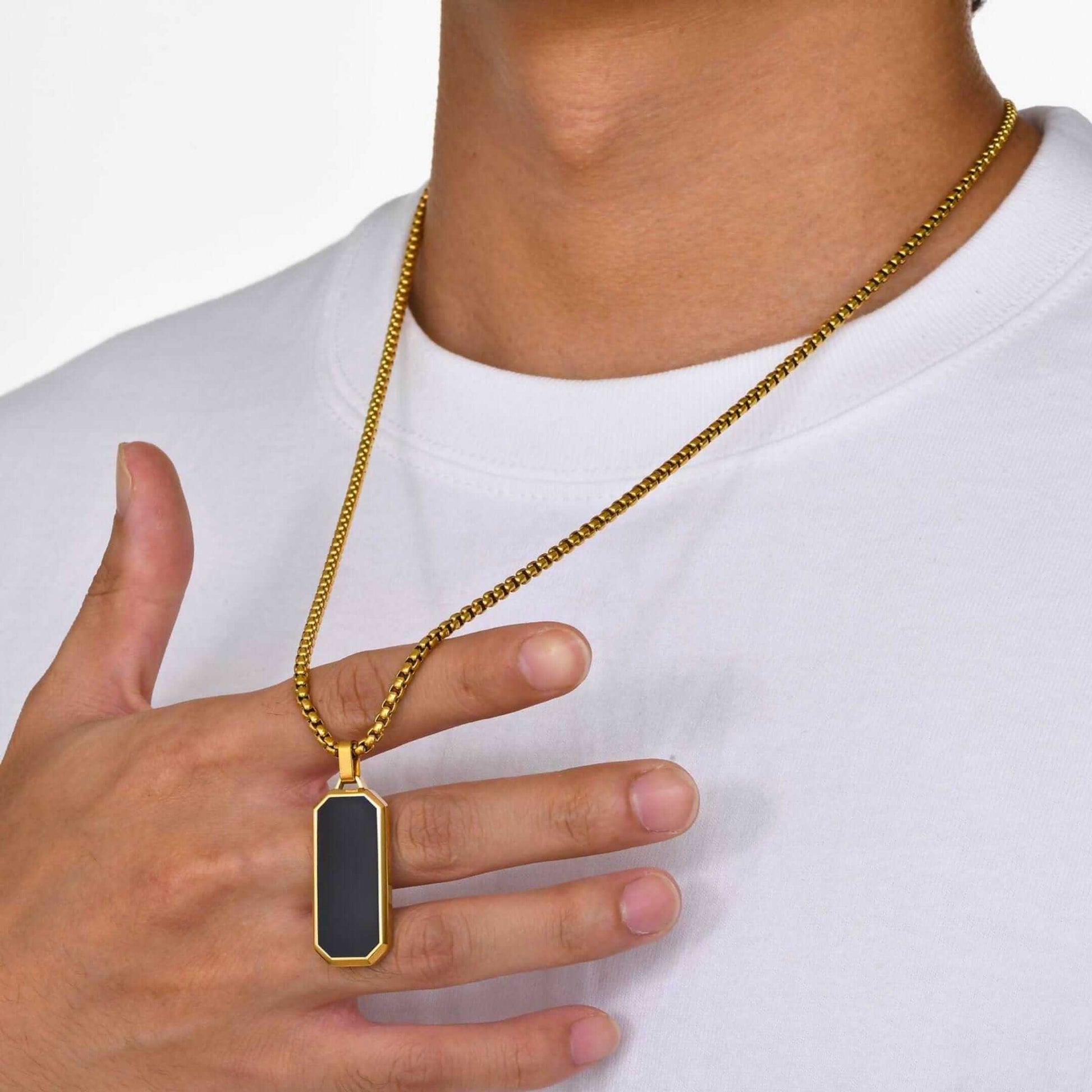 GOLDEN HAWK CREST - Pure Stainless Steel 24inch Round box Chain for Men, European trending Style for Men & Boy — SS Pendant/ Necklace for Men | THE MEN THING