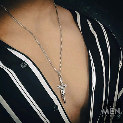 GOT SWORD -  Alloy Pendant with Pure Stainless Steel  24inch Round Box Chain, American trending Style for Men & Boys - THE MEN THING