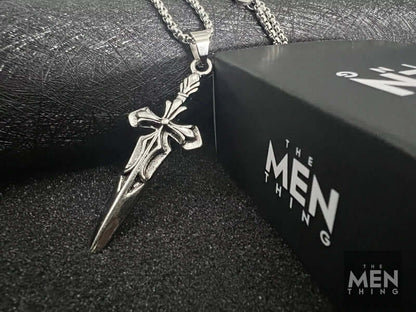 GOT SWORD -  Alloy Pendant with Pure Stainless Steel  24inch Round Box Chain, American trending Style for Men & Boys - THE MEN THING
