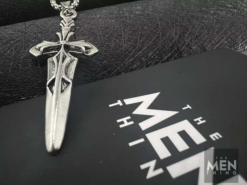 GOT SWORD -  Alloy Pendant with Pure Stainless Steel  24inch Round Box Chain, American trending Style for Men & Boys - THE MEN THING