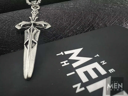 GOT SWORD -  Alloy Pendant with Pure Stainless Steel  24inch Round Box Chain, American trending Style for Men & Boys - THE MEN THING