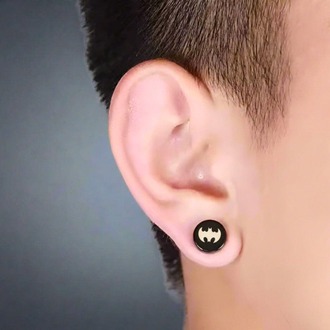 GOTHAM - Magnetic Non-Piercing Pure Titanium Steel Studs Earrings for Men & Boys (2 Pcs) - THE MEN THING