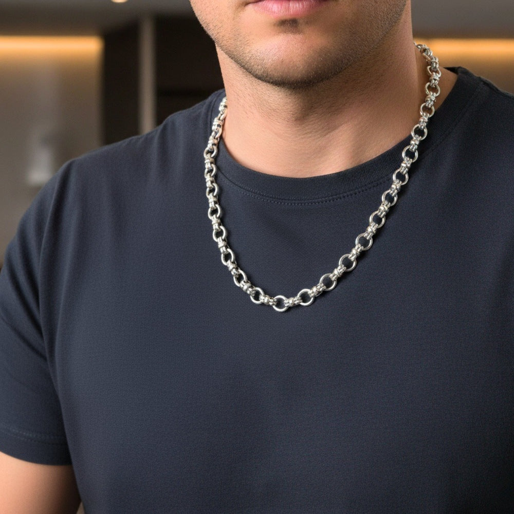 GRAVION - 11mm Chain Pure Stainless Steel 23inch for Men & Boys - THE MEN THING