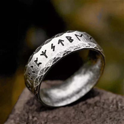 GREEK STONE ANCIENT - Titanium Steel, Odin Norse Viking Rings for Men ( Size - 17-21- 24) — Rings for Men | THE MEN THING