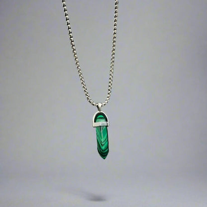 GREEN LAVA WARRIOR - Spanish Style Neckware with  Pure Stainless Steel 24inch Chain for Men- Round Box Chain & Pendant for Men & Boy - THE MEN THING