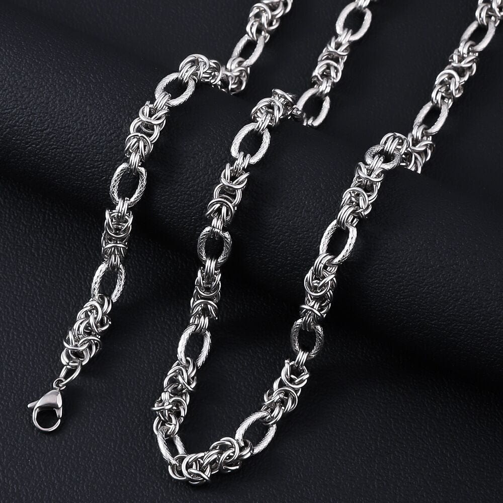 GRIDON - 9mm Chain Pure Stainless Steel 23inch for Men & Boys - THE MEN THING