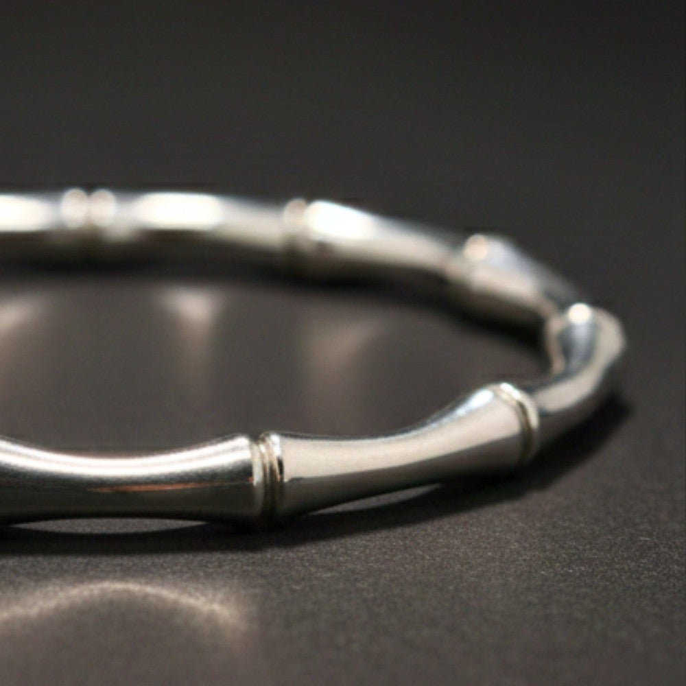 GRIMSPINE - 6mm Pure Stainless Steel Open Bangle Bracelet (Adjustable) for Men & Boys - THE MEN THING