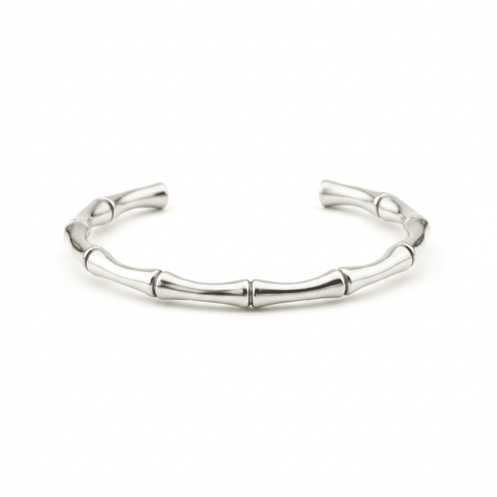 GRIMSPINE - 6mm Pure Stainless Steel Open Bangle Bracelet (Adjustable) for Men & Boys - THE MEN THING