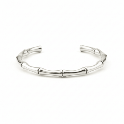 GRIMSPINE - 6mm Pure Stainless Steel Open Bangle Bracelet (Adjustable) for Men & Boys - THE MEN THING