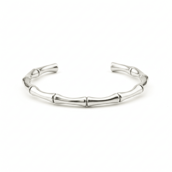 GRIMSPINE - 6mm Pure Stainless Steel Open Bangle Bracelet (Adjustable) for Men & Boys