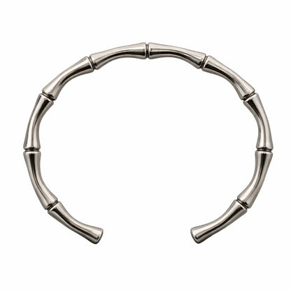 GRIMSPINE - 6mm Pure Stainless Steel Open Bangle Bracelet (Adjustable) for Men & Boys - THE MEN THING