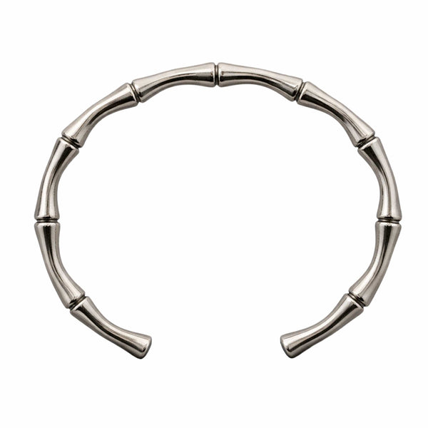 GRIMSPINE - 6mm Pure Stainless Steel Open Bangle Bracelet (Adjustable) for Men & Boys