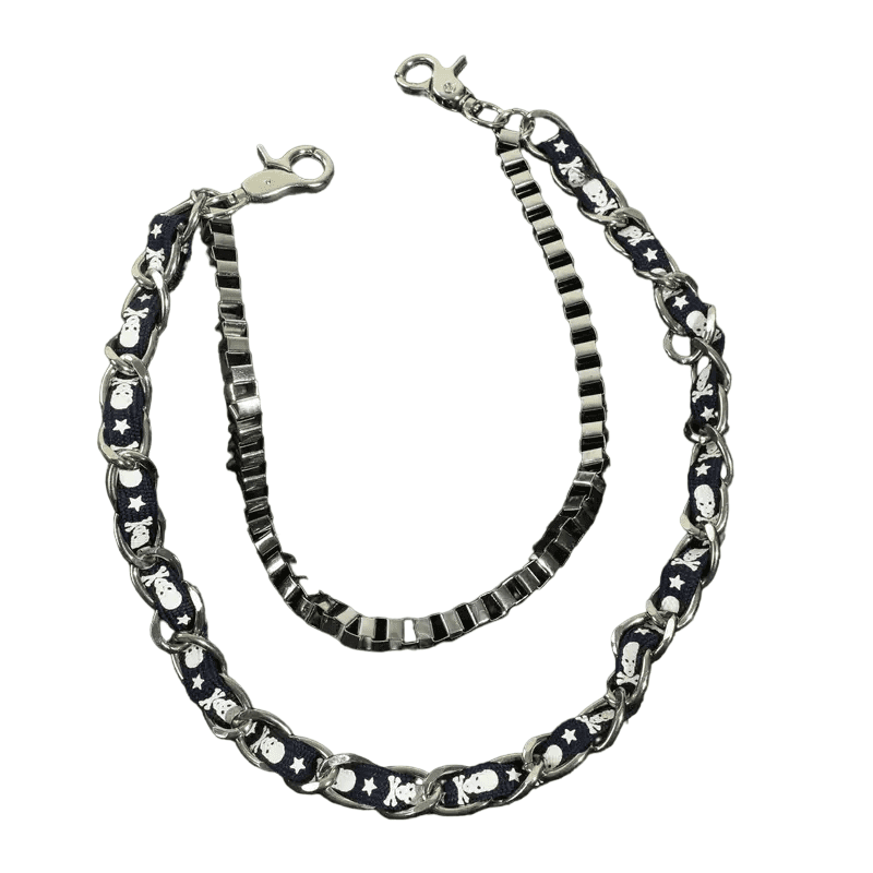 GRIT WAIST CHAIN - Pure Titanium Steel Heavy Duty Long Waist Biker Chain For Jeans with Lobster Clasps for Men & Boys - 38 inch - THE MEN THING