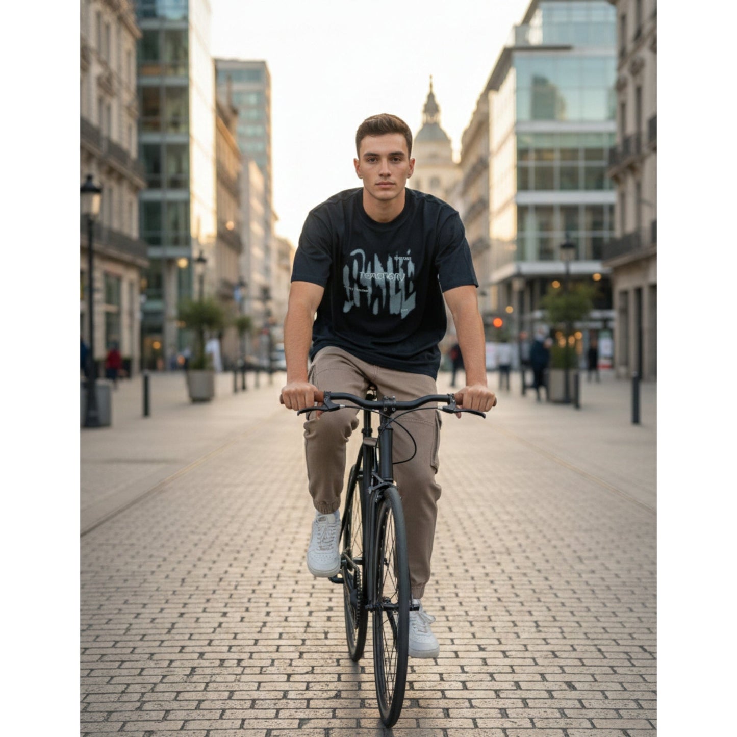GRUNGE FADE Oversized T-Shirt - Black - THE MEN THING