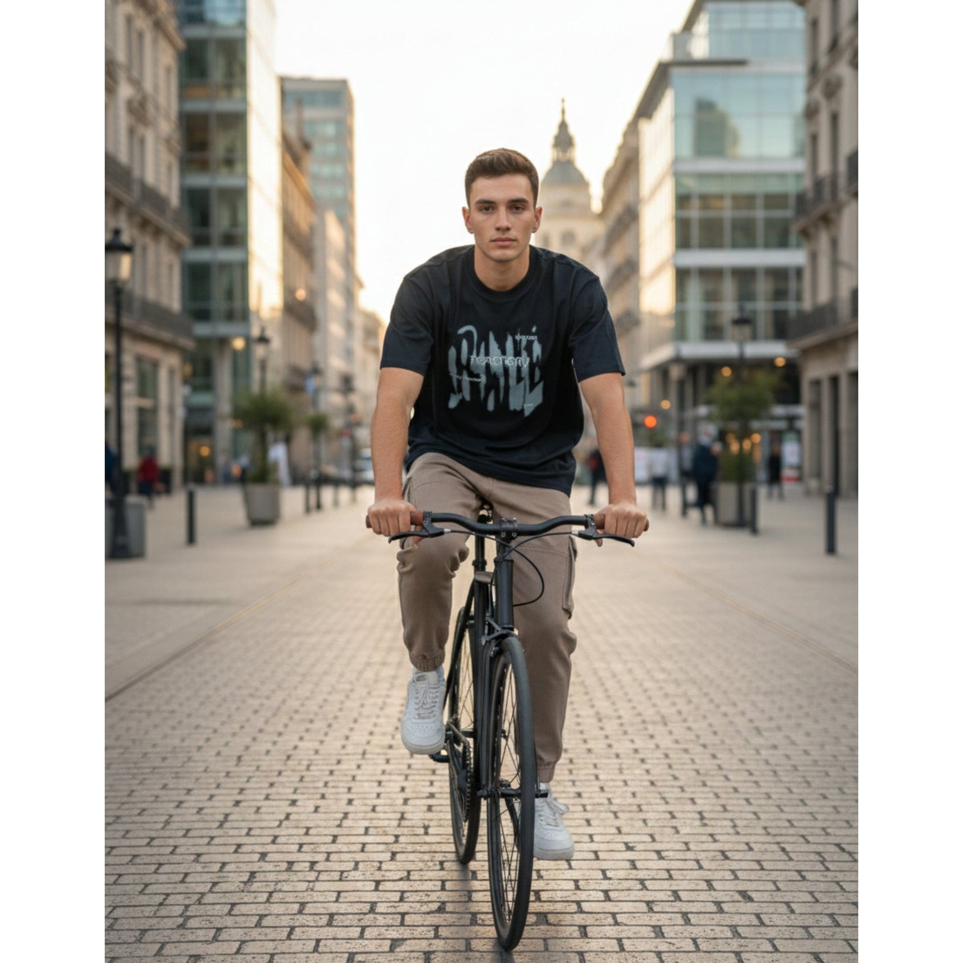 GRUNGE FADE Oversized T-Shirt - Black - THE MEN THING