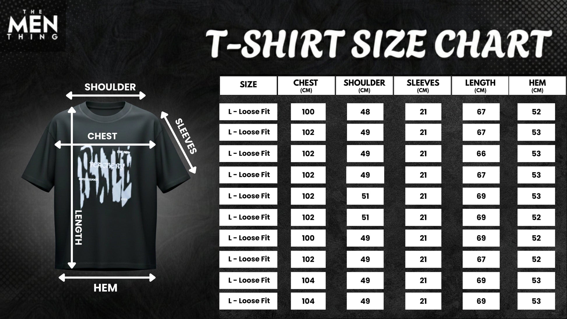 GRUNGE FADE Oversized T-Shirt - Black - THE MEN THING
