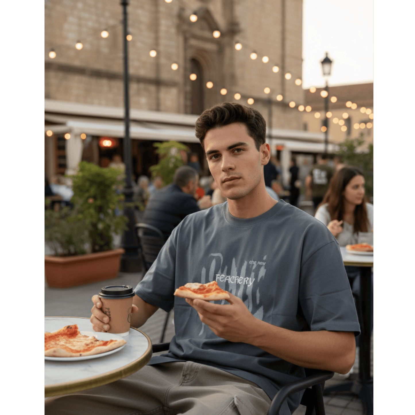 GRUNGE FADE Oversized T-Shirt - Grey - THE MEN THING
