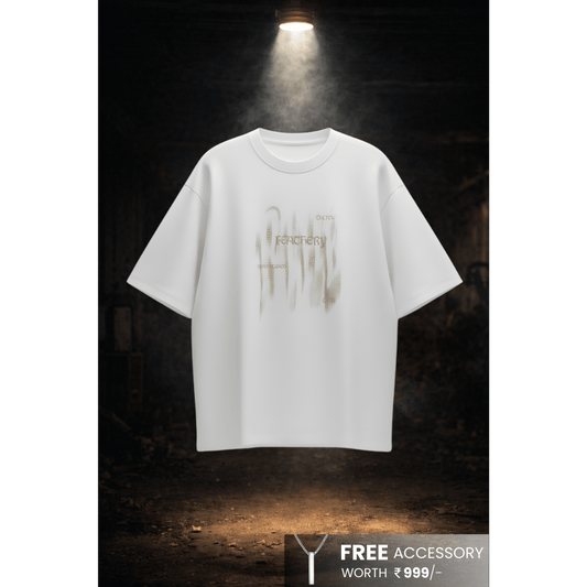 GRUNGE FADE Oversized T-Shirt - White - THE MEN THING