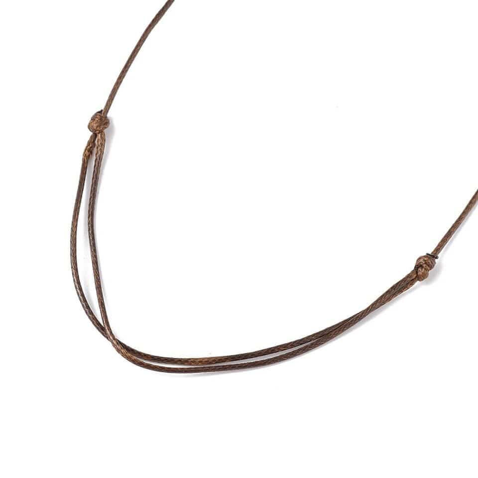 GYPSUM - Natural Crystal Unshaped Pendant with Adjustable Rope Chain for Men and Boys - THE MEN THING