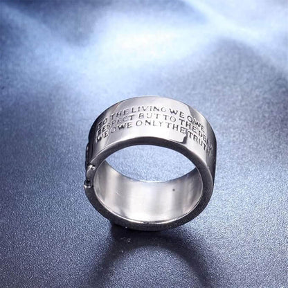 HALF FACE SKULL - Titanium Steel Silver Ring for Men and Boys ( Size-22) - THE MEN THING