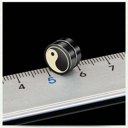HARMONIX - Magnetic Non-Piercing Pure Titanium Steel Studs Earrings for Men & Boys (2 Pcs) - THE MEN THING