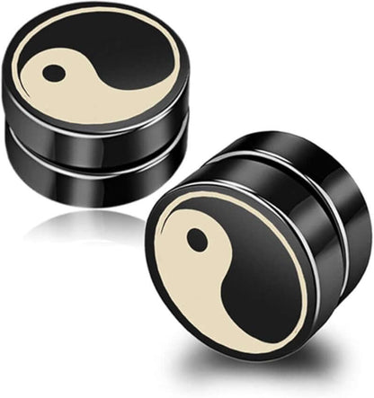 HARMONIX - Magnetic Non-Piercing Pure Titanium Steel Studs Earrings for Men & Boys (2 Pcs) - THE MEN THING