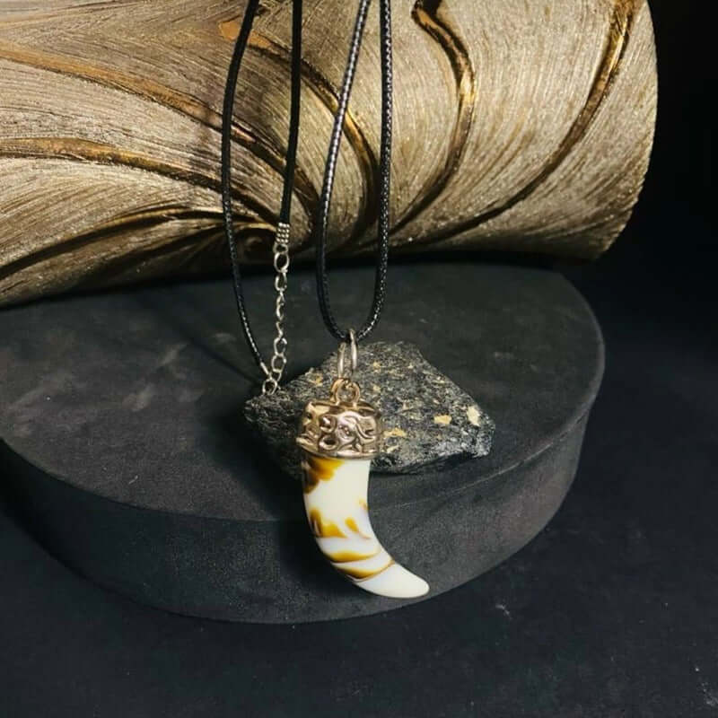 HARMONY HUES - Multi Color Ivory Dangle Pendant Necklace Black Lobster Claw Adjustable Necklace for Men and Boys (18 inch) — Leather Bracelet for Men | THE MEN THING