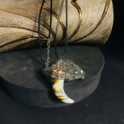 HARMONY HUES - Multi Color Ivory Dangle Pendant Necklace Black Lobster Claw Adjustable Necklace for Men and Boys (18 inch) — Leather Bracelet for Men | THE MEN THING