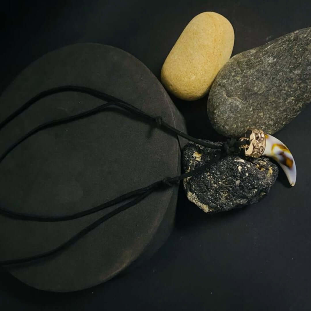 HARMONY HUES - Multi Color Ivory Dangle Pendant Necklace with Black Cotton Cord Adjustable Necklace for Men and Boys. — Leather Bracelet for Men | THE MEN THING
