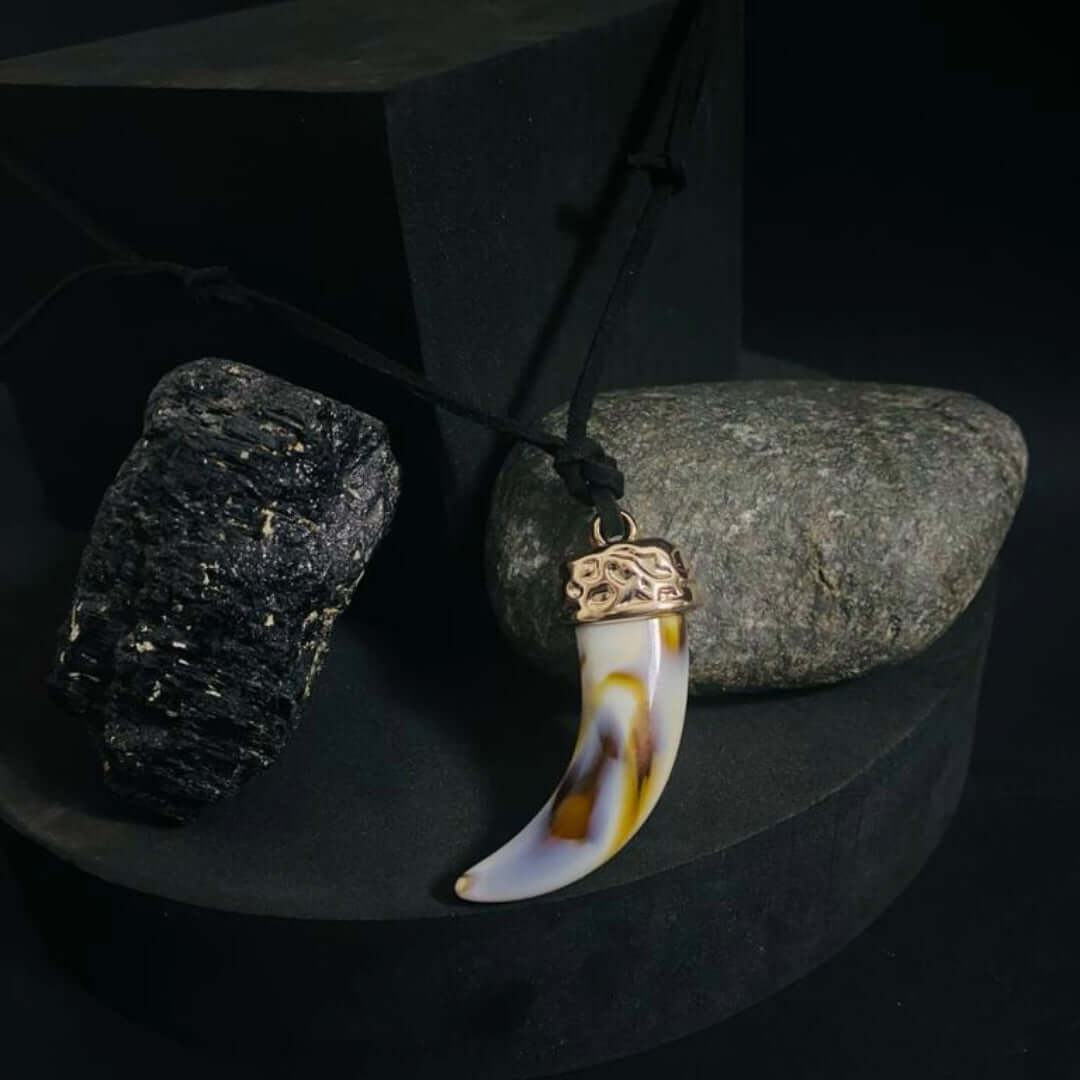 HARMONY HUES - Multi Color Ivory Dangle Pendant Necklace with Black Cotton Cord Adjustable Necklace for Men and Boys. — Leather Bracelet for Men | THE MEN THING
