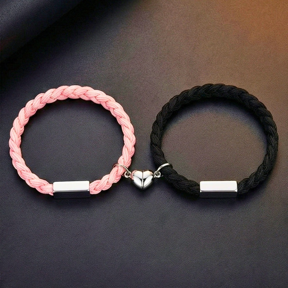 HEARTSTRING - Bracelet with Heart Charm for Men and Women Adjustable Couples Bracelet — Leather Bracelet for Men | THE MEN THING