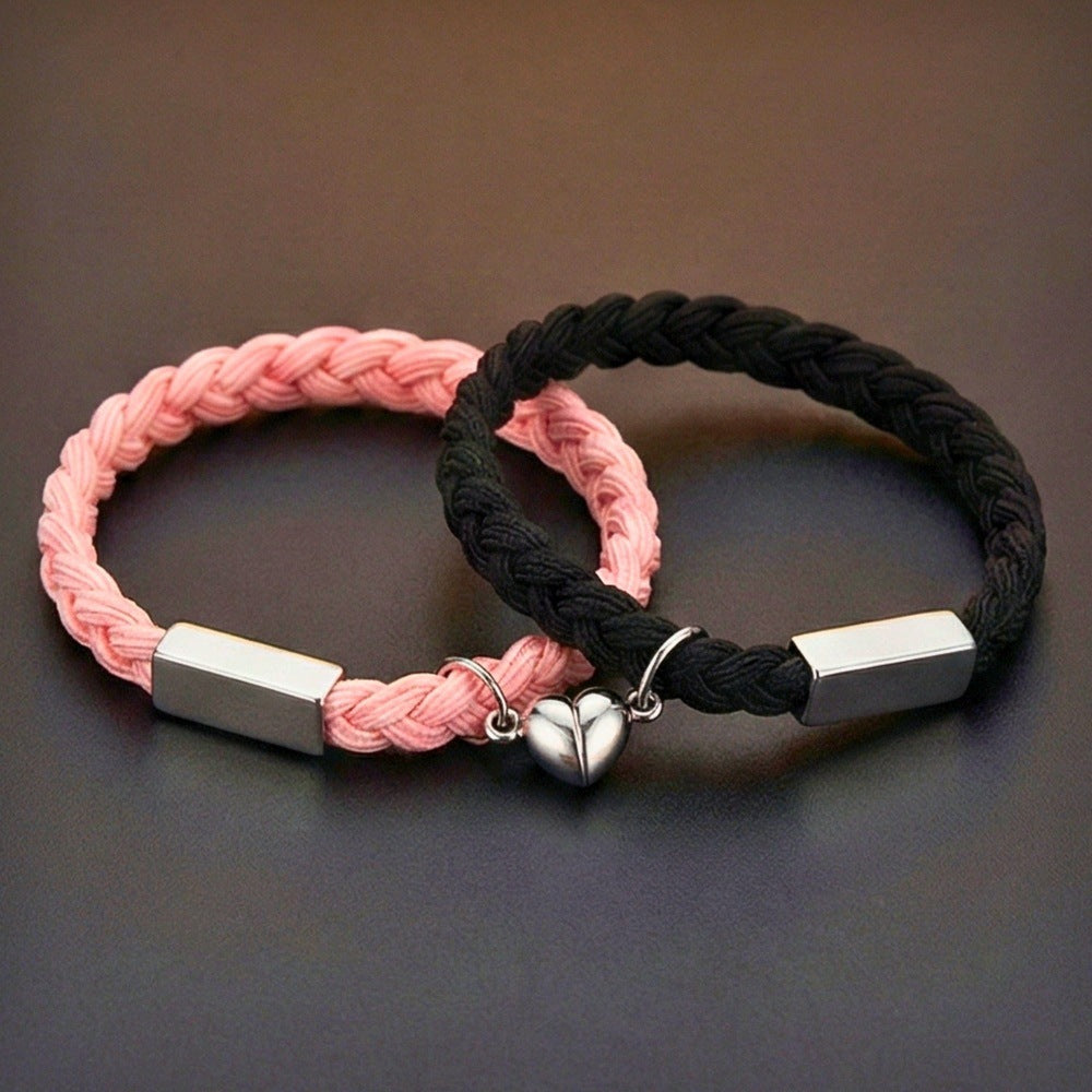 HEARTSTRING - Bracelet with Heart Charm for Men and Women Adjustable Couples Bracelet — Leather Bracelet for Men | THE MEN THING