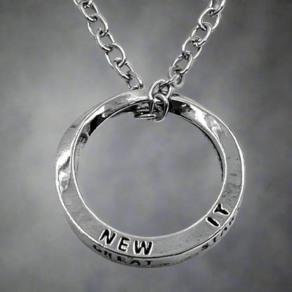 HELIX - Alloy Circle Pendant with  Stainless Steel 24inch Round Box Chain , Milan trending Style for Men & Boy - THE MEN THING