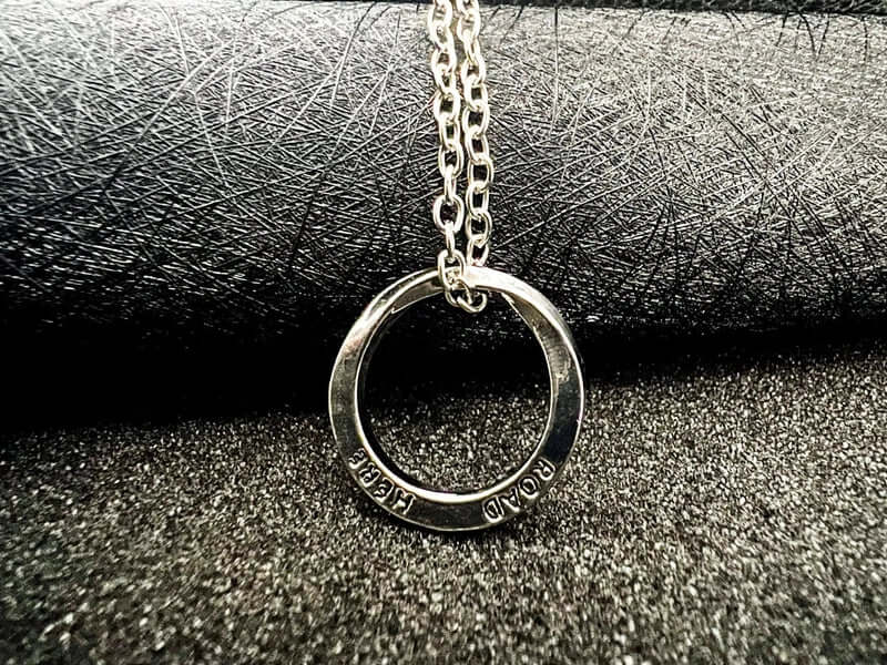 HELIX - Alloy Circle Pendant with  Stainless Steel 24inch Round Box Chain , Milan trending Style for Men & Boy - THE MEN THING