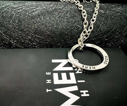 HELIX - Alloy Circle Pendant with  Stainless Steel 24inch Round Box Chain , Milan trending Style for Men & Boy - THE MEN THING