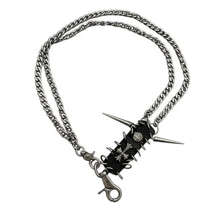 HELLSPIRE CHAIN - Pure Titanium Steel Wallet Biker Chain For Jeans with Lobster Clasps for Men & Boys - "27"inch - THE MEN THING