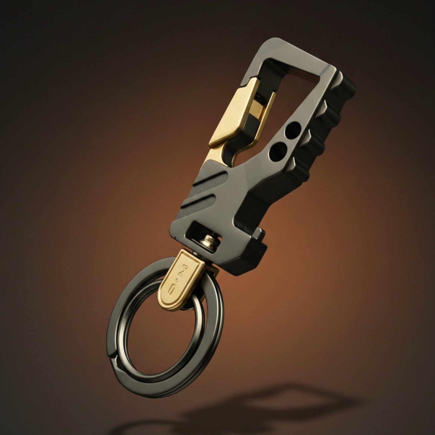 HEXAGRIP - GUNMETAL GREY - Stainless Steel Keychain for Men & Boy - THE MEN THING