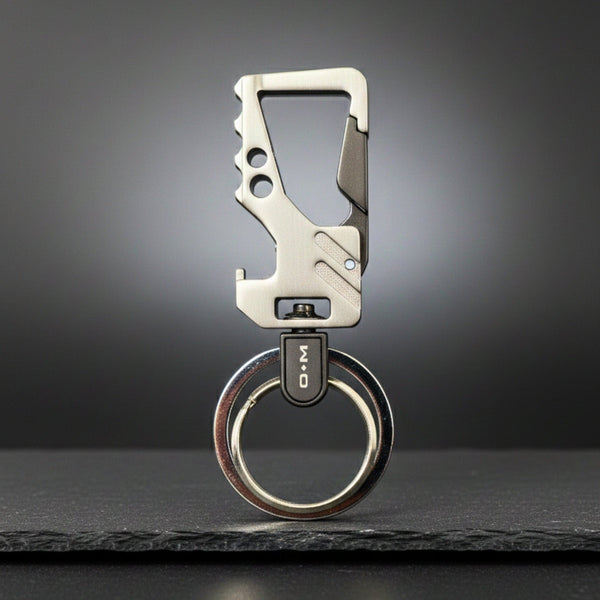 HEXAGRIP - MATTE STEEL - Stainless Steel Keychain for Men & Boy