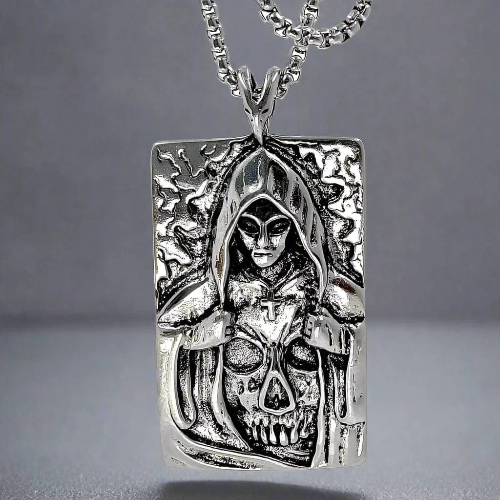 HIDDEN DEVIL - Alloy Pendant with Pure Stainless Steel 24inch Round Box Chain, American trending Style for Men & Boy — SS Pendant/ Necklace for Men | THE MEN THING