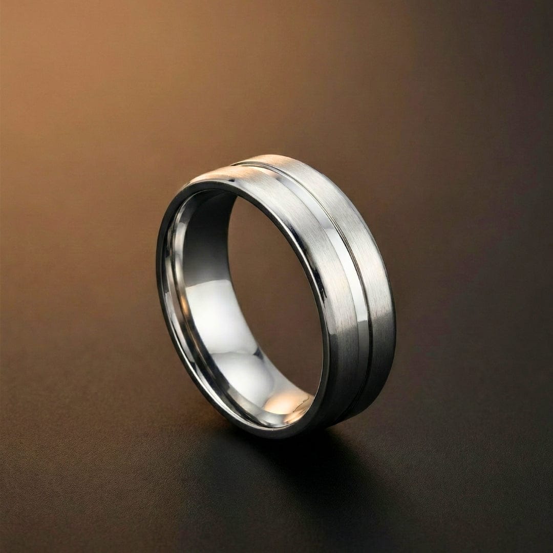 HORIZON ELITE RING - Pure Stainless Steel Men’s Steel Plated Ring (Size : 17-22-27) - THE MEN THING