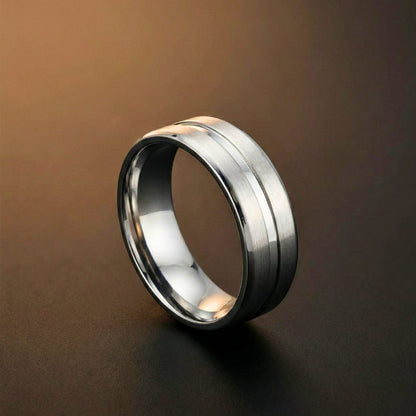 HORIZON ELITE RING - Pure Stainless Steel Men’s Steel Plated Ring (Size : 17-22-27) - THE MEN THING