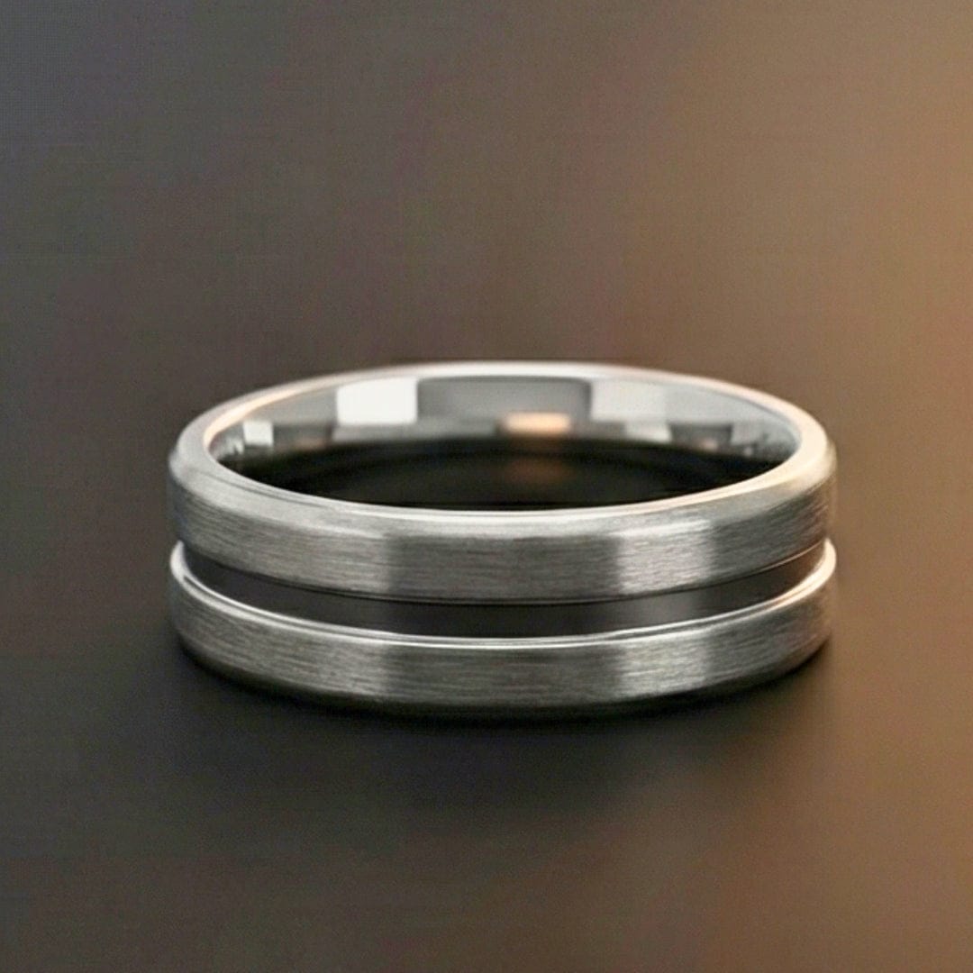 HORIZON ELITE RING - Pure Stainless Steel Men’s Steel Plated Ring (Size : 17-22-27) - THE MEN THING