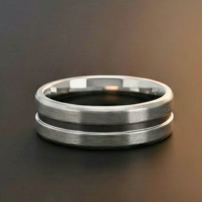HORIZON ELITE RING - Pure Stainless Steel Men’s Steel Plated Ring (Size : 17-22-27) - THE MEN THING
