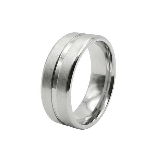 HORIZON ELITE RING - Pure Stainless Steel Men’s Steel Plated Ring (Size : 17-22-27) - THE MEN THING