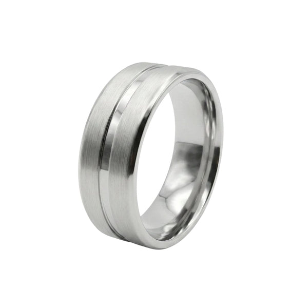 HORIZON ELITE RING - Pure Stainless Steel Men’s Steel Plated Ring (Size : 17-22-27)